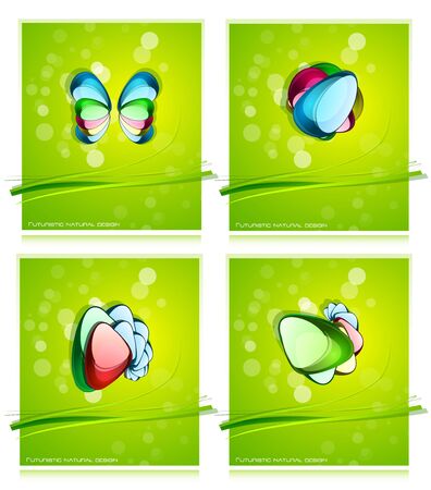 Glass and nature elements backgroundのイラスト素材