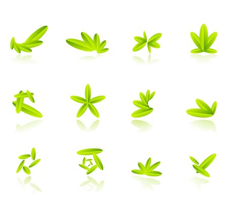 Abstract leaf compositionsのイラスト素材