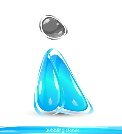 Abstract glass shapesのイラスト素材