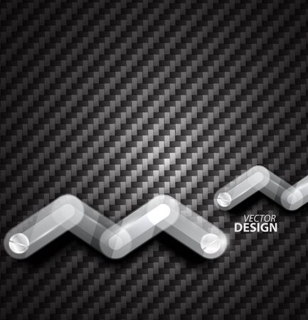 Technology zigzag glass backgroundのイラスト素材