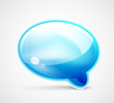 Blue glossy chat boxのイラスト素材