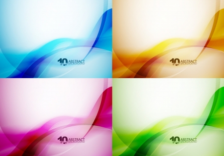 Set of wave backgroundsのイラスト素材