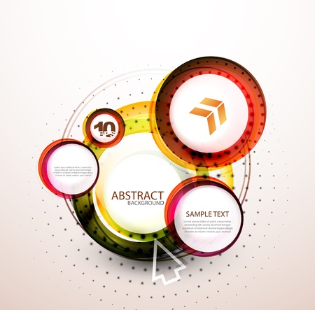 Orange web circle bannerのイラスト素材