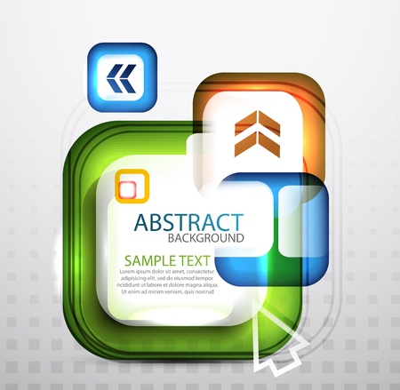 square bubble bannersのイラスト素材