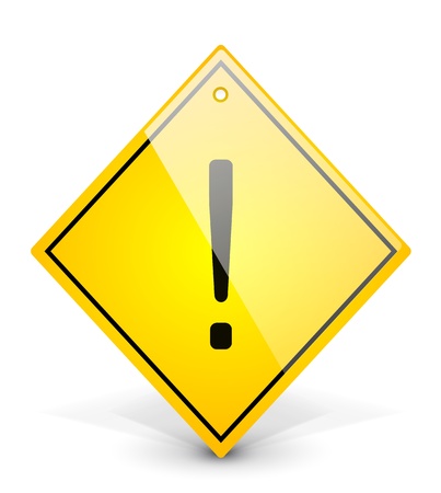 Exclamation yellow signのイラスト素材