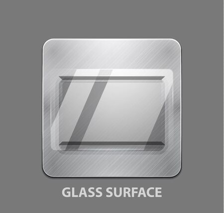 Metal app button with glass surfaceのイラスト素材