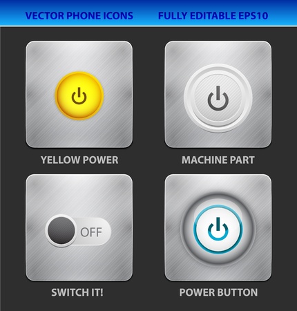 Power mobile iconsのイラスト素材