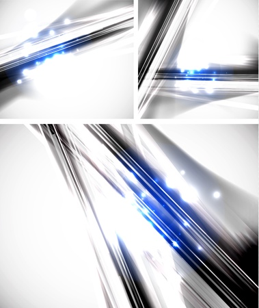 Abstract grayscale geometric background setのイラスト素材