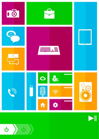 Square user interfaceのイラスト素材