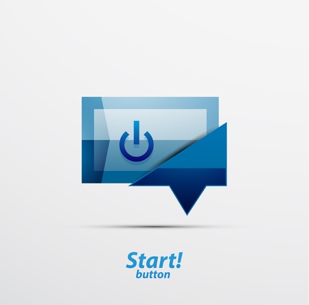 Square power button design