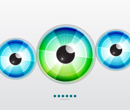Abstract techno eye  Vector illustrationのイラスト素材