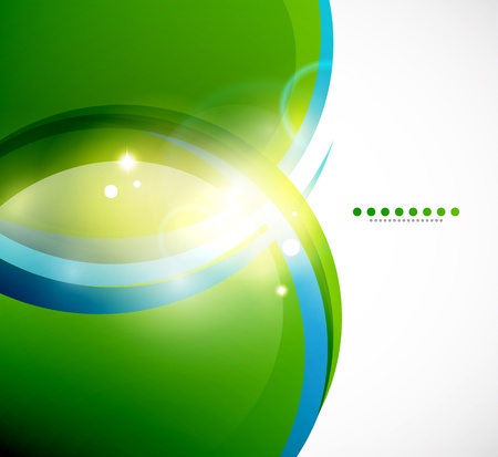 Detailed green wavy vector abstract backgroundのイラスト素材