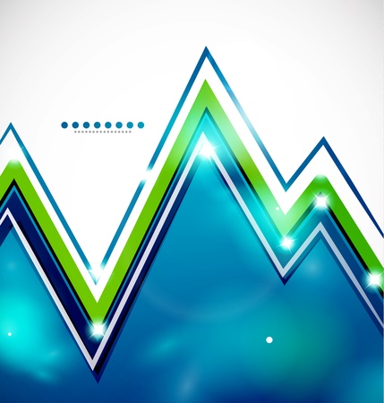 Zigzag bright background with lightsのイラスト素材