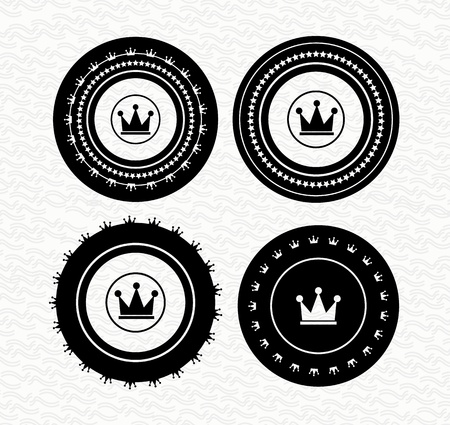 Vintage retro empty labels   badges   stamps  Vector icon setのイラスト素材