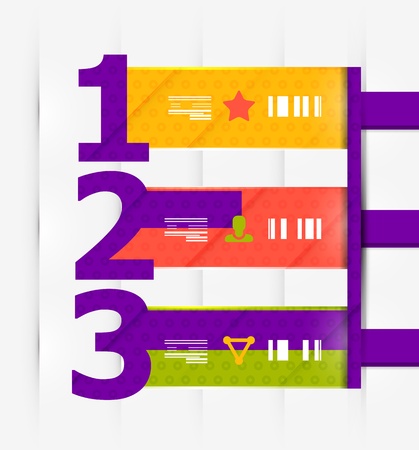 Numbered banners   infographicsのイラスト素材