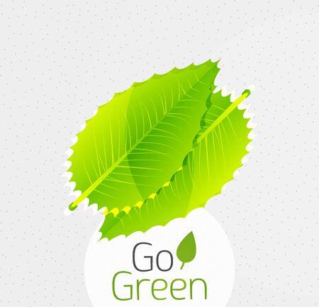 Green leaf icon conceptのイラスト素材