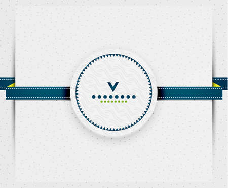 paper page with blue ribbonのイラスト素材