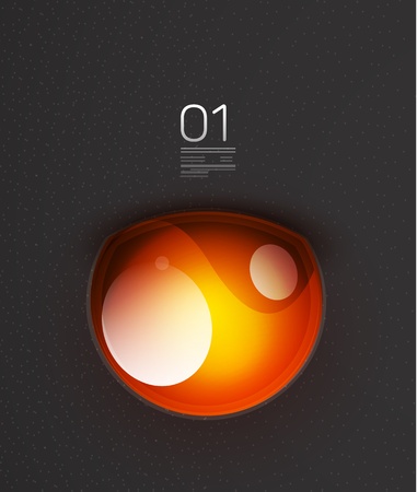 Orange stylized light bulb design templateのイラスト素材