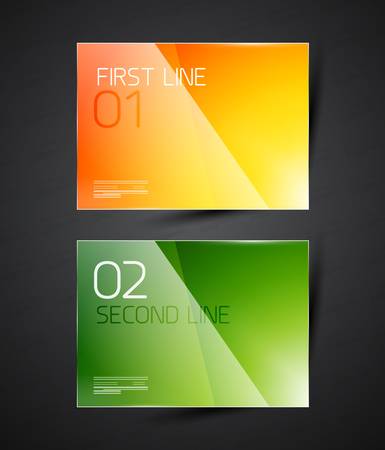Modern glossy infographic banner design templateのイラスト素材