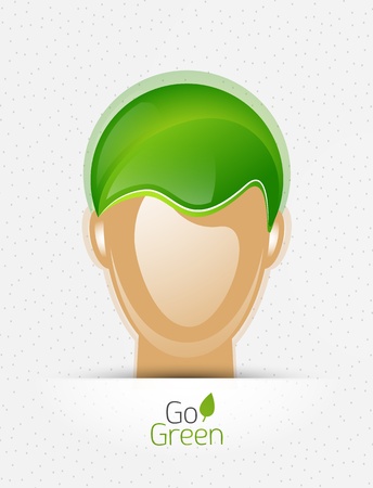 Nature concept eco manのイラスト素材