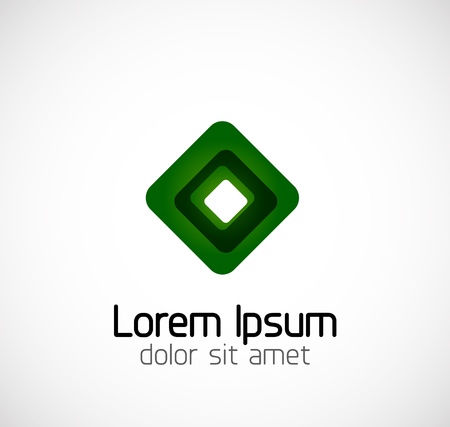 Abstract geometric business symbol - round squareのイラスト素材