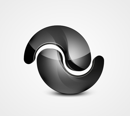 Abstract black shape  business symbolのイラスト素材