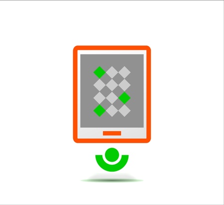 Simple stylized colorful icon - tabletのイラスト素材