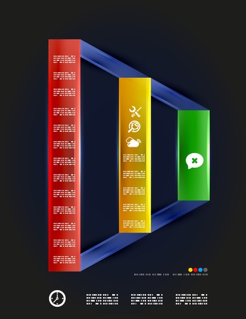 Infographic stripes modern design templateのイラスト素材