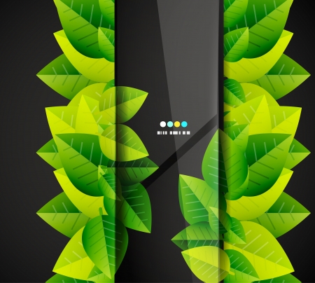 Green leaves and glass backgroundのイラスト素材