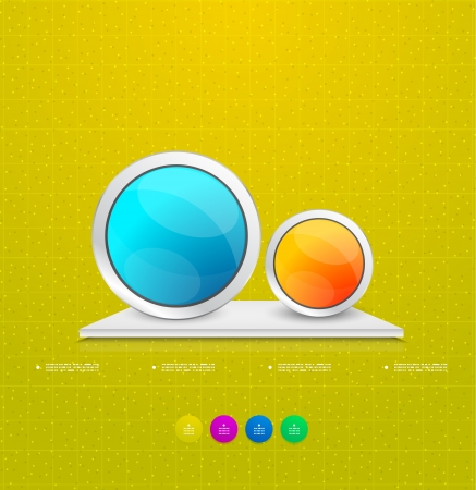 Modern circle steps infographicsのイラスト素材