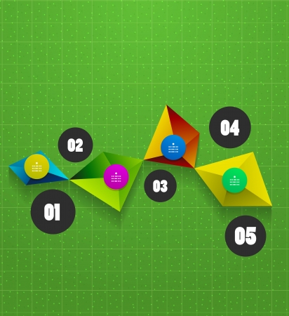 Infographics geometrical steps option bannerのイラスト素材