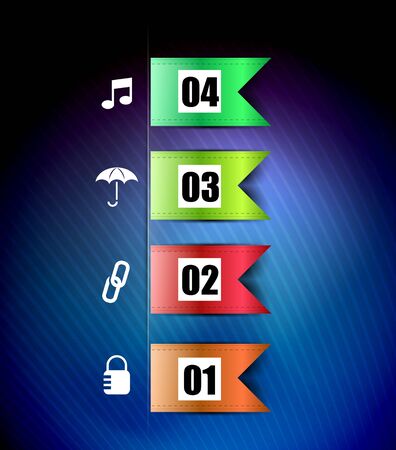 Ribbons infographic vector design templateのイラスト素材