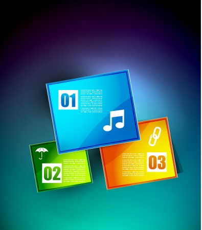 Glossy modern banners infographics vector templateのイラスト素材