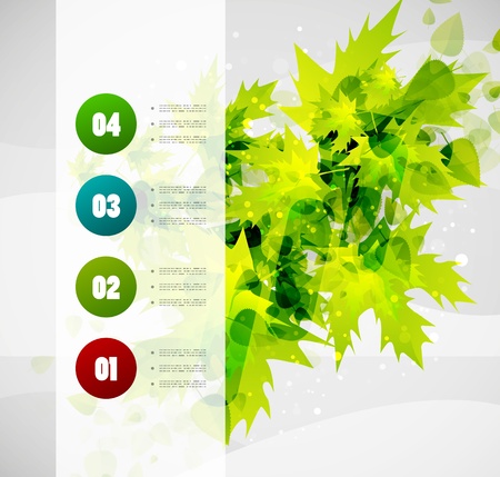 Leaf nature infographics modern vector templateのイラスト素材