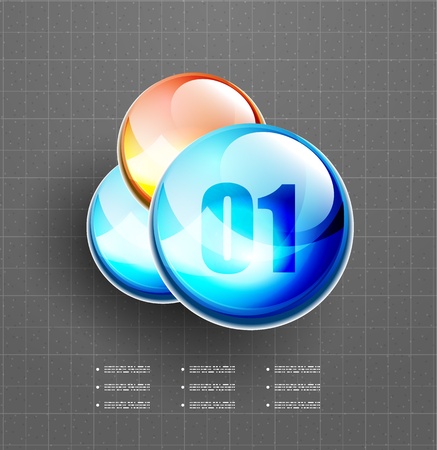 Hi-tech glossy vector futuristic shapesのイラスト素材