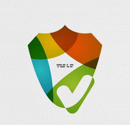 Colorful paper shield modern のイラスト素材