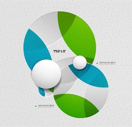 Abstract 3d paper empty circles template  vector illustrationのイラスト素材