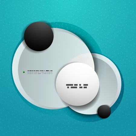 Abstract 3d paper empty circles template  vector illustrationのイラスト素材