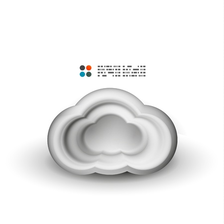 3d white cloudsのイラスト素材