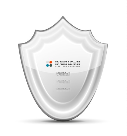 3d white protection conceptのイラスト素材