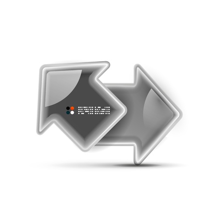 3d glossy arrow technology conceptのイラスト素材