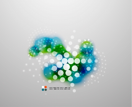 Futuristic colorful circlesのイラスト素材