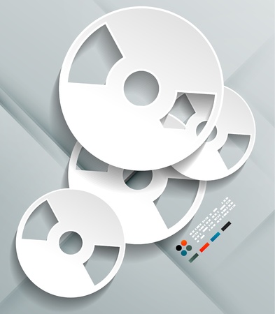 3d cd paper vector designのイラスト素材
