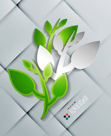 Vector paper leaves modern designのイラスト素材