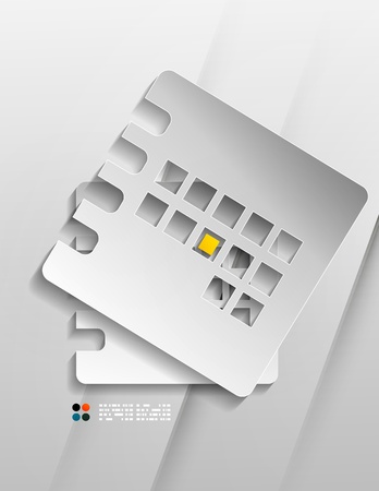 Vector calendar / organizer paper designのイラスト素材