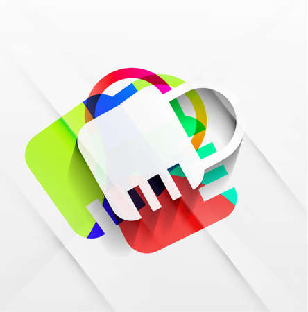 lock modern colorful designのイラスト素材