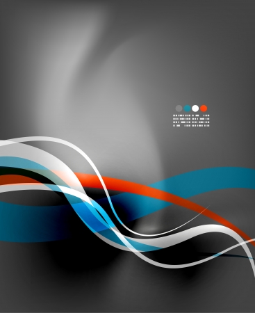 Modern business wave on greyのイラスト素材