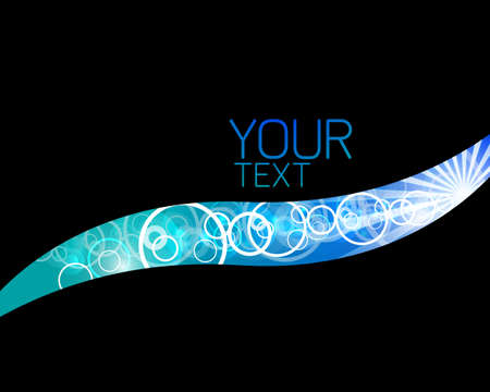 Blue business wave with decorのイラスト素材