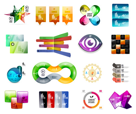 Collection of infographic templates and design elementsのイラスト素材