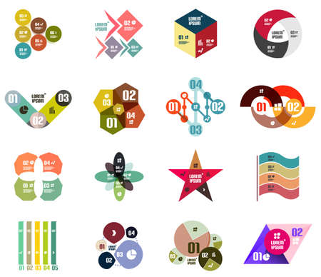 Set of modern infographic design templates and elementsのイラスト素材